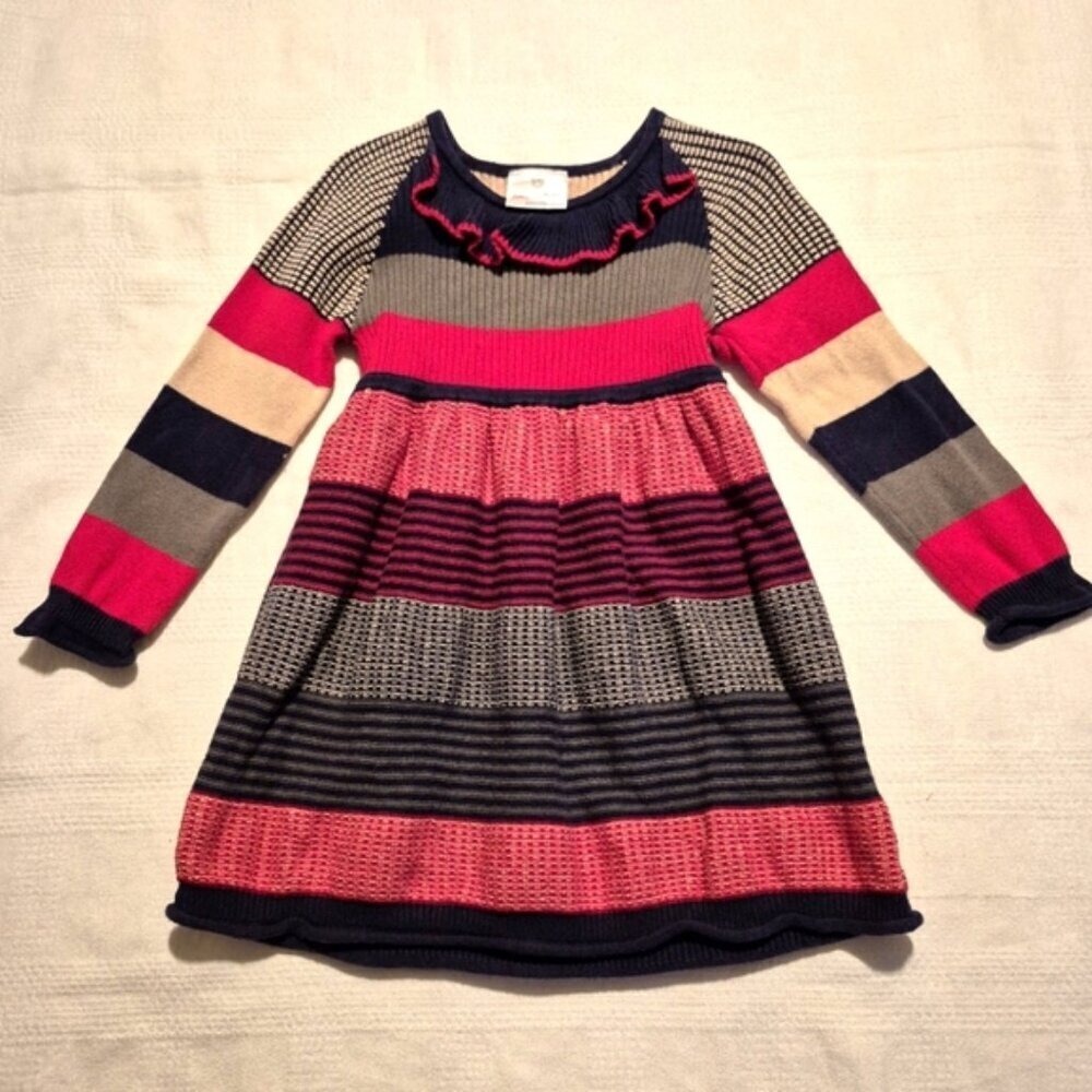 Hanna Andersson girls size 100 or 4 collared sweater dress VGUC